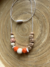 Collier d’Allaitement Personnalisé Prénom Orange | Collier de Portage Maman Bébé | Cadeau Naissance | Bijou Maman
