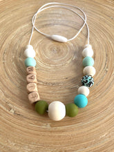 Collier d’allaitement personnalisé avec prénom turquoise | Bijou maman bébé | Collier de portage | Cadeau de naissance