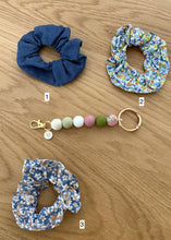 Porte-Chouchou de Sac & Porte-Clés 2-en-1 rose eucalyptus  | Bijou de Sac Fait Main | Accessoire Femme en Perles | Cadeau Maman
