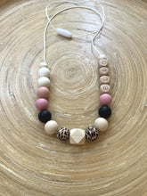 Collier d’allaitement personnalisé avec prénom panthère | Bijou maman bébé | Collier de portage | Cadeau de naissance